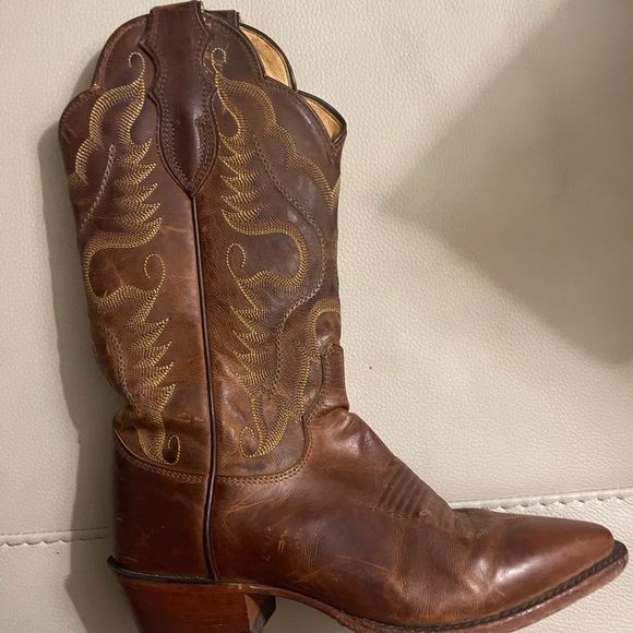 Justin Vintage Western Leather Boots - Picture 9 of 15